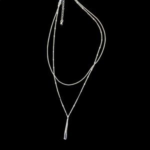 Jenny bird double strand sterling silver necklace